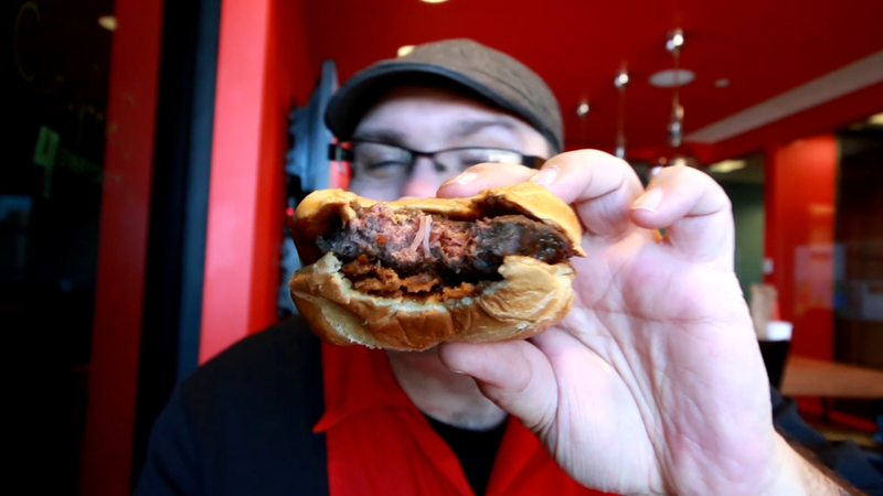 Illustration for article titled Snacktaku Eats A Venison Sandwich At Arby's HQ